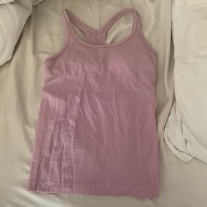 Pink peony lululemon ebb to street tank